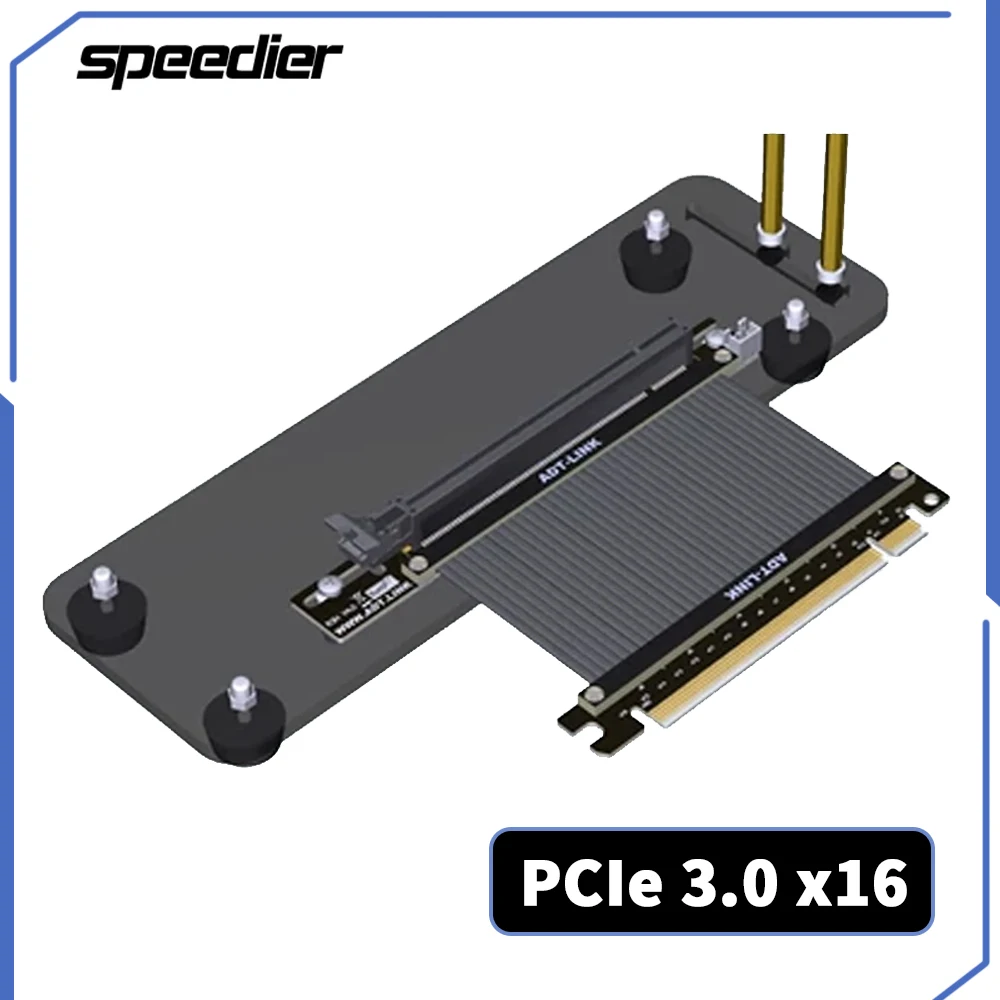 Pcie 4.0 X16 Riser Cable 90 Degree - PCI Express X16 กราฟิกการ์ดแนวตั้งวงเล็บ GPU ผู้ถือฐาน