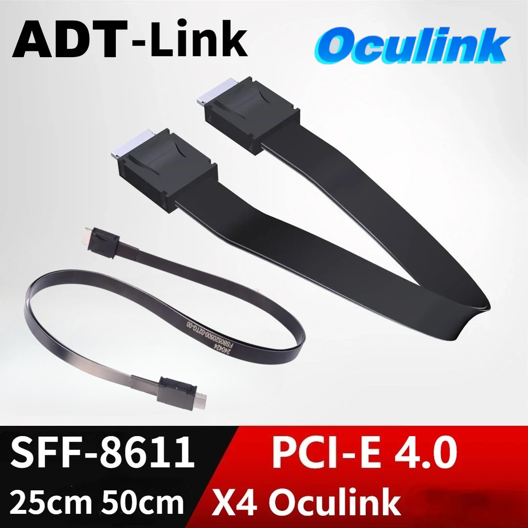 External Gpu Dock Pcie 4.0 Oculink - ADT PCI-E 4.0X4 SFF-8611 ชาย FFC