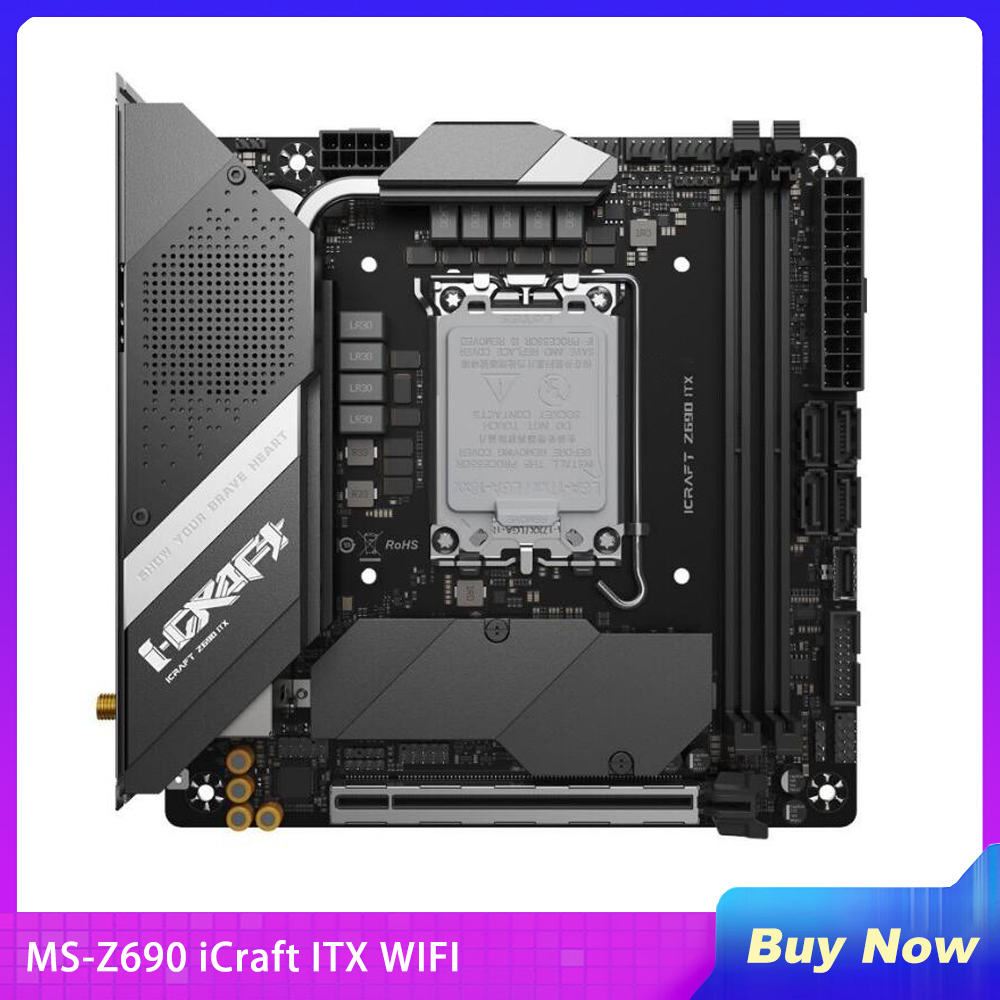 Lga 1700 Ddr5 Itx Motherboard - เมนบอร์ด MS-Z690 iCraft ITX WIFI สำหรับคอมพิวเตอร์ตั้งโต๊ะ