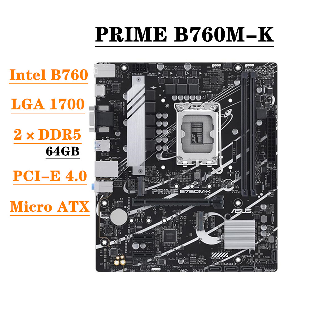 Lga 1700 Ddr5 Itx Motherboard - เมนบอร์ด ASUS PRIME B760M-K รองรับ DDR5