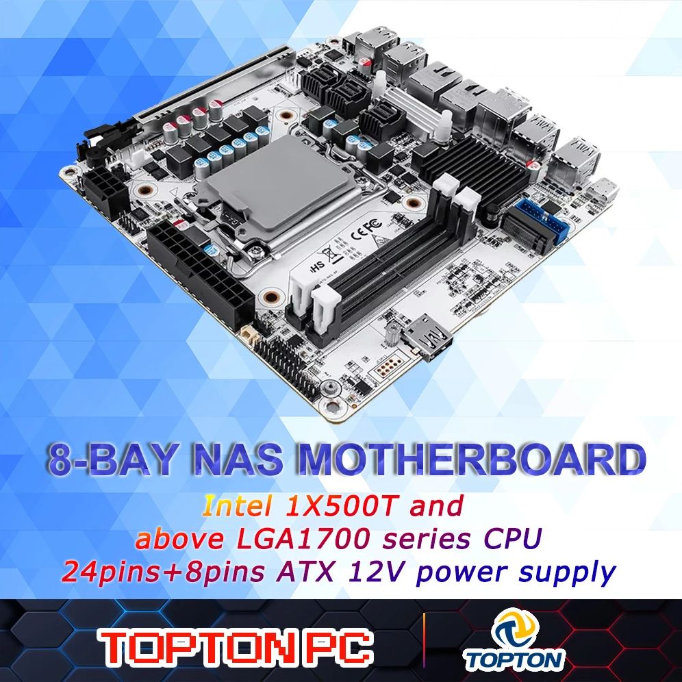 Lga 1700 Ddr5 Itx Motherboard - เมนบอร์ด 8-Bay NAS Mini ITX (LGA1700