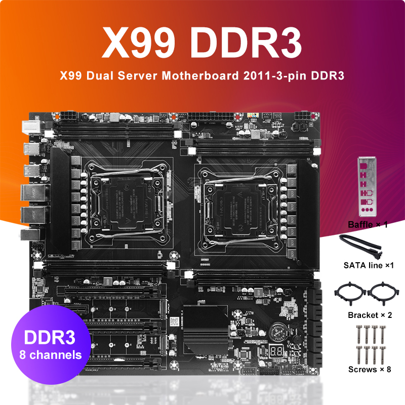 X99 Dual Cpu Motherboard Combo - X99 Dual-ซ็อกเก็ต CPU เมนบอร์ด Lga2011-3 8xddr3