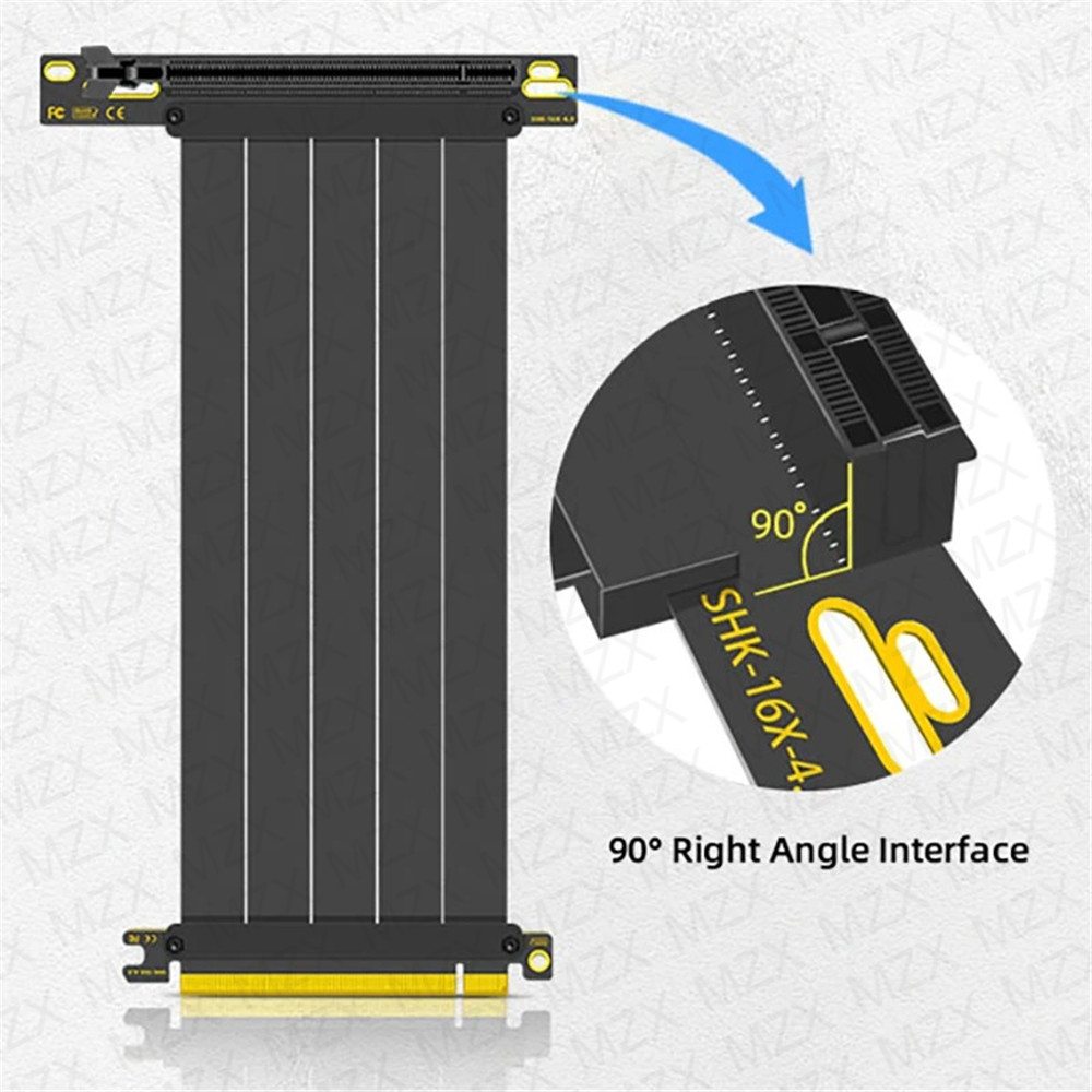 MZX PCIE 4.0 3.0 16X Riser สาย - Pcie 4.0 X16 Riser Cable 90 Degree บทวิจารณ์และราคา