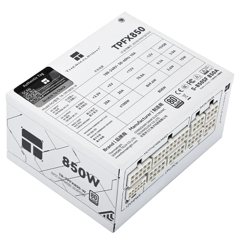 Thermalright TR-TPFX850สีขาว S - Sfx Power Supply 850W Gold บทวิจารณ์และราคา