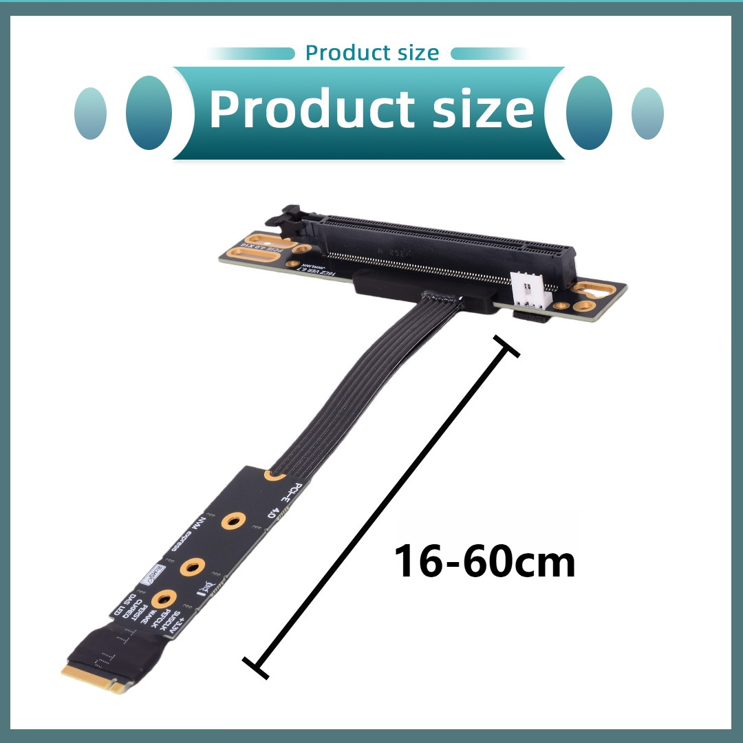 สายแปลง M.2 NVME เป็น PCIe X16 - Pcie 4.0 X16 Riser Cable 90 Degree บทวิจารณ์และราคา