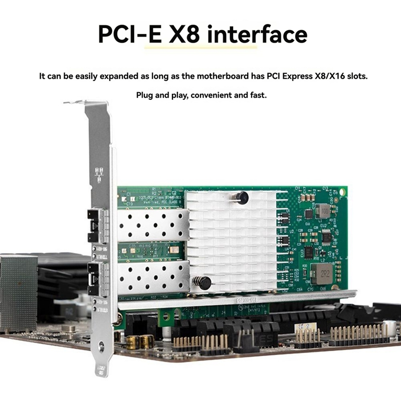 X520-DA1 การ์ดเครือข่าย 10Gb S - 10Gb Sfp+ Pcie Network Card Dual Port บทวิจารณ์และราคา