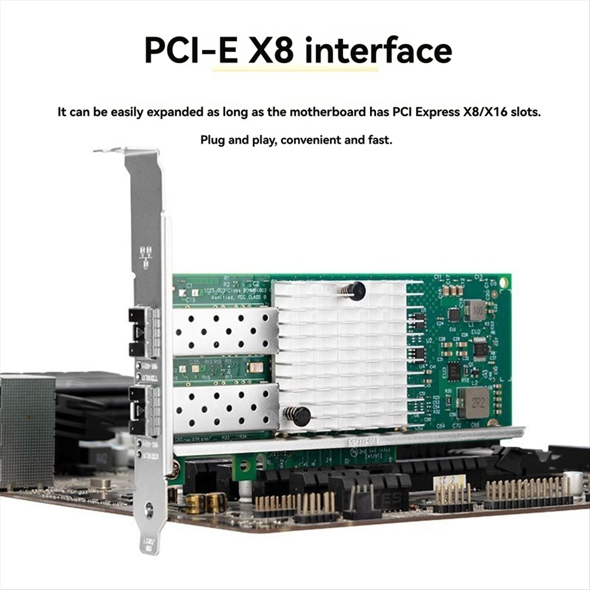 การ์ดเครือข่าย Stable- X520-DA - 10Gb Sfp+ Pcie Network Card Dual Port บทวิจารณ์และราคา