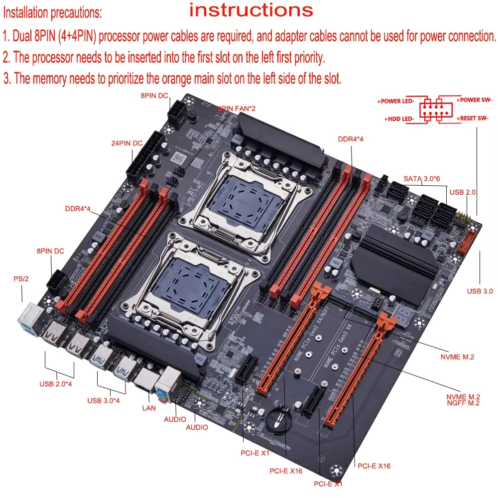 X99 ซีพียูคู่ SOYO ชุดเมนบอร์ด - X99 Dual Cpu Motherboard Combo บทวิจารณ์และราคา